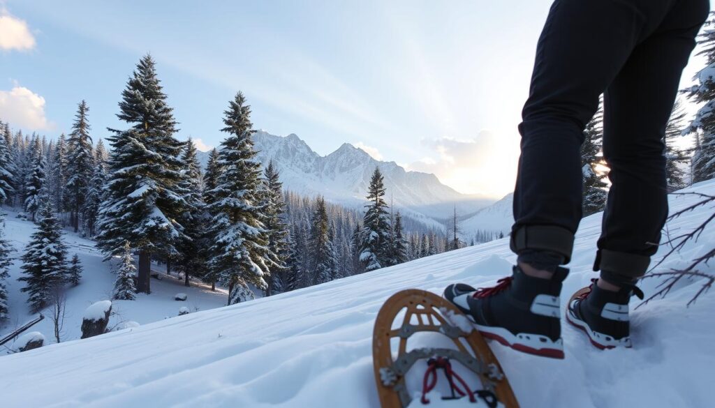 snowshoeing
